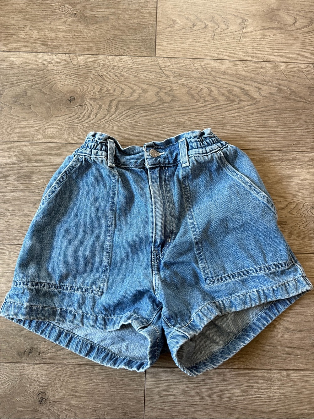 Levi's Light Blue High-Rise Denim Shorts